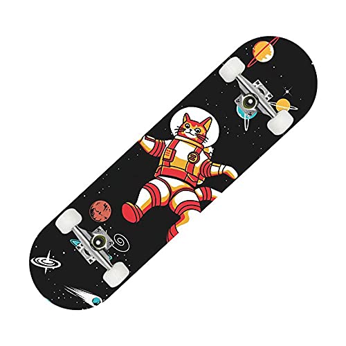 Tabla de Skate， Patineta de Doble Patada 31 x 8 Pulgadas, Ideal for Principiantes, Adultos, niños y Adolescentes