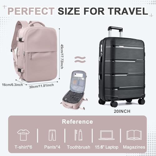 Image of Vacuum Travel Backpack with Pump for Women Men, Carry on Air Backpack for Flight Approved, Personal Item Luggage Backpacks Tiktok Backpacks - Purple