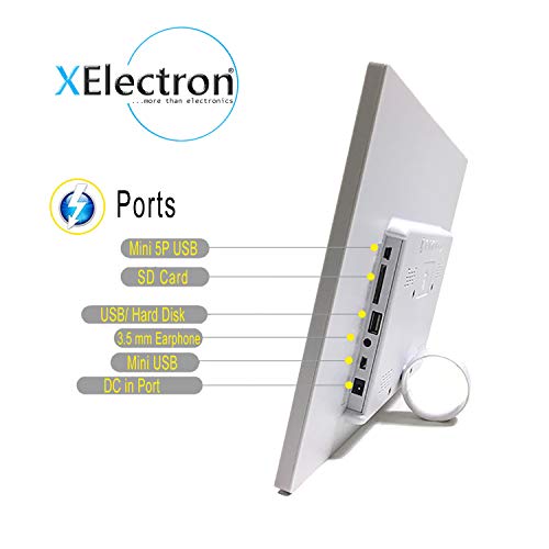 Image of XElectron 15 inch LED Digital Photo Frame /Video Frame with 1280 * 800, 1080P Support Resolution, Plays Images, Video & Music, USB /SD Card Slot, with Remote (15 inch, White)