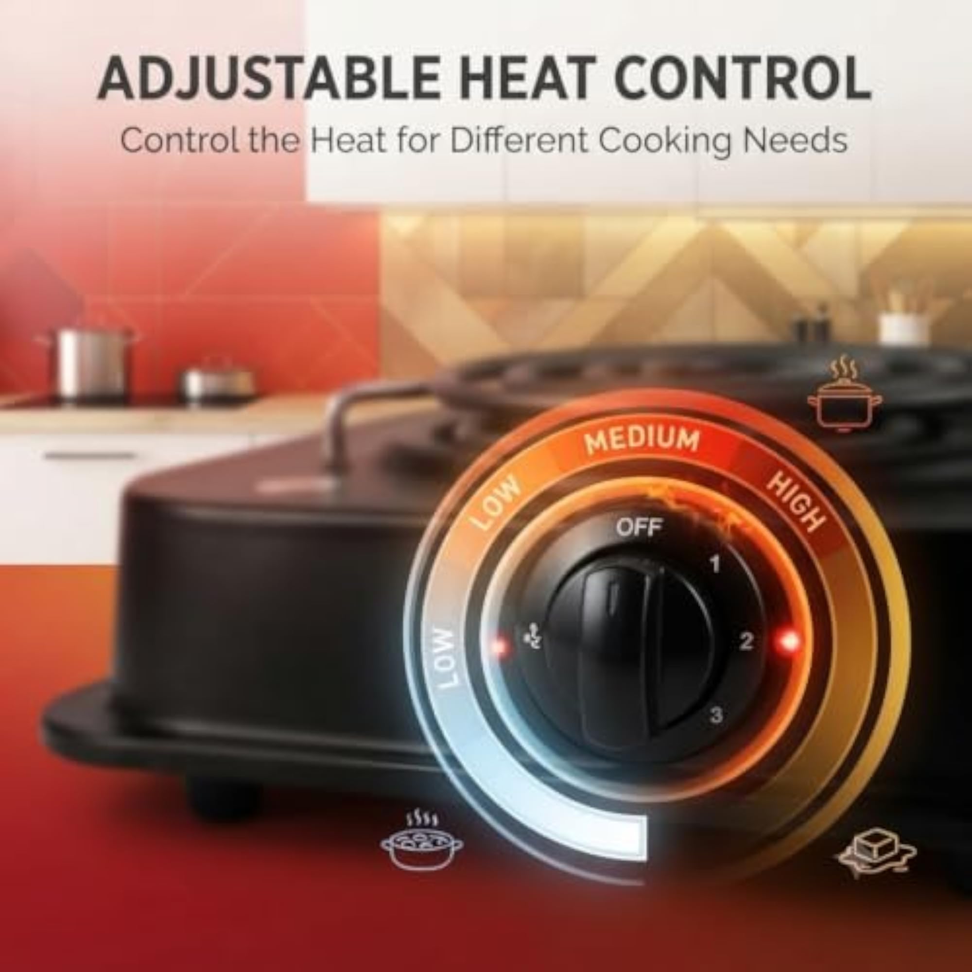 2000W Electric Hot Plate, Single Burner Coil Stove