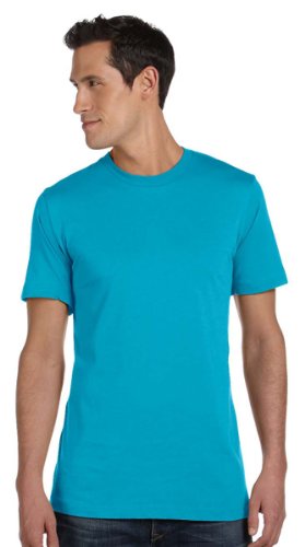 Canvas mens Unisex Jersey Short-Sleeve T-Shirt(3001C)-TURQUOISE-XS