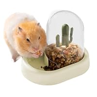 Automatischer Futterspender Hamster, Automatischer Futterautomat, Automatic Feeder Hamster, Hamster Zubehör, Hamster Napf, Hamster Futternapf für Hamster, Vögel, Tauben, Papageien, Mini-Igel (Gelb)