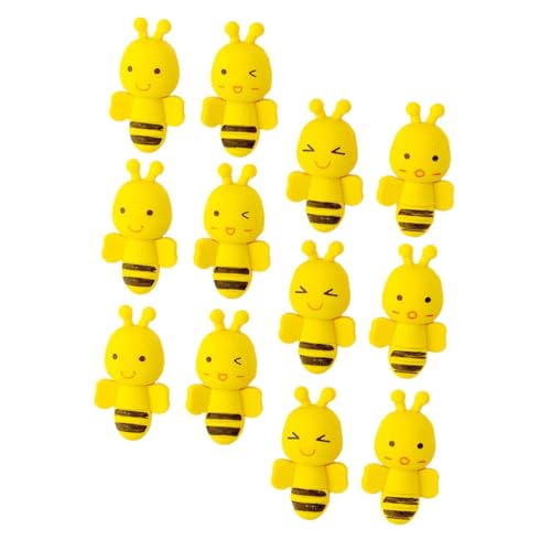 jojofuny 36個 小蜜蜂形消しゴム 向け文房具 で耐久性ある画材 消しやすい学用品 幼稚園や小学生の やおもちゃに