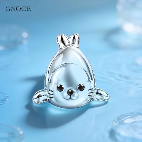 Image of GNOCE Ocean World Cute Animal Charm Beads,925 Sterling Silver Dangle Charms Fit Bracelets & Necklace, Hand-Finished Keepsake Travel Jewelry Gift for Women Men BBF