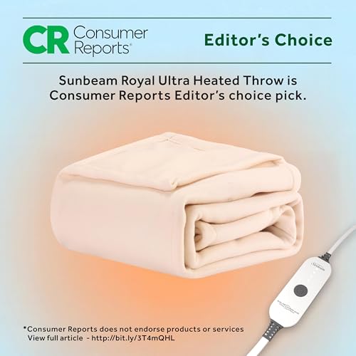 Sunbeam Royal Ultra Fleece Heated Electric Blanket Queen Size, 90" x 84", 12 Heat Settings, 12-Hour Selectable Auto Shut-Off, Fast Heating, Machine Washable, Warm and Cozy, Cabernet by Sunbeam - Image 6