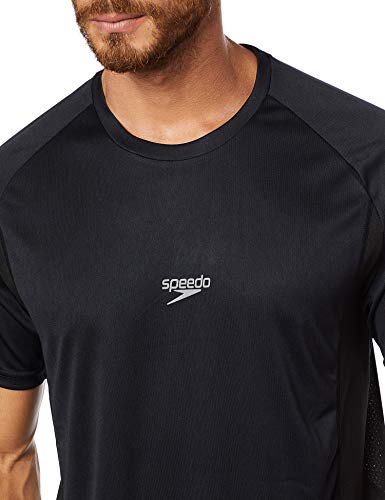 Speedo Haze Camiseta de Manga Curta, Homens, Preto, M