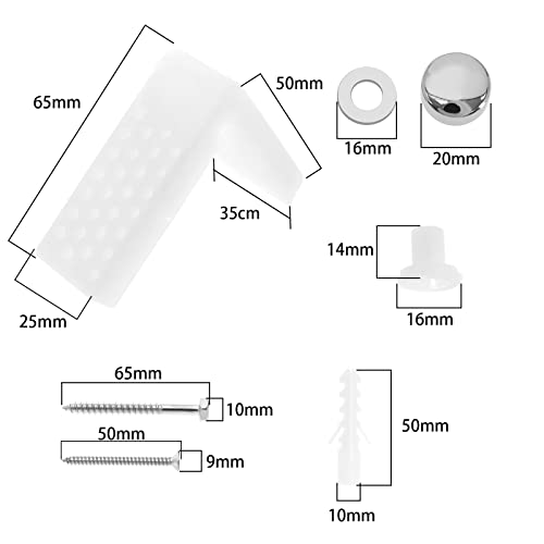 The Lord of the Tools 2 Sets Floor Toilet Fixing Kit L Shape Toilet Bidet Fixing Bolts Replacement Bathroom Repair Fixings Bracket and Screws Accessories for Bathroom Toilet - Image 4