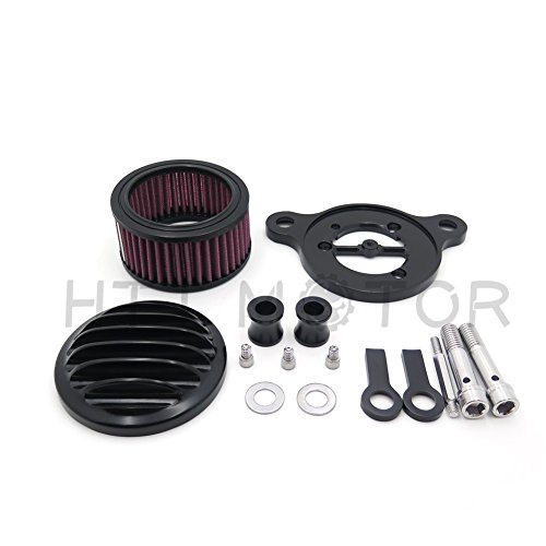 Black Air Cleaner Intake Filter System Kit For Harley Sportster XL883 XL1200 1988-2015 Black