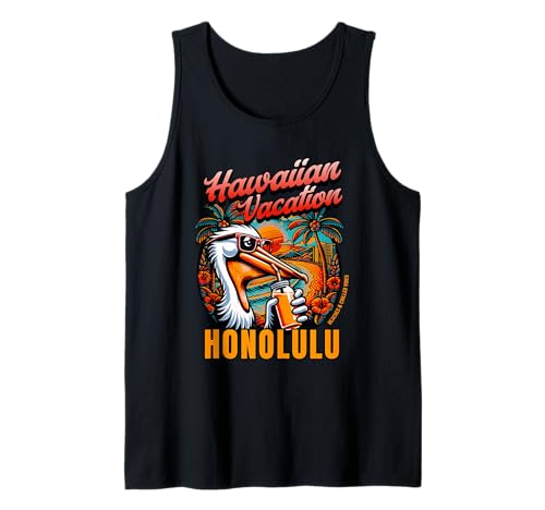 Vacaciones hawaianas, Honolulu y Hawaii Beach Camiseta sin Mangas
