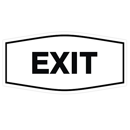 Panneau Exit Sign de luxe blanc 6x3 au design minimaliste
