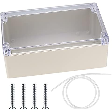 IP65 Waterproof Junction Box, Electronics Project Box, Plastic Clear Cover Project Junction Box Enclosure Case, Electrical Box Outdoor Cable Connector Boxes Cover