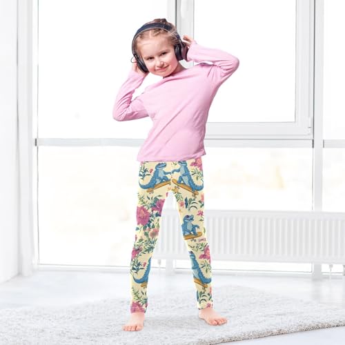Crocodile Skateboard Summer Girls Leggings Soft Stretch Workout Yoga Dance Pants for Kids Casual Tights4