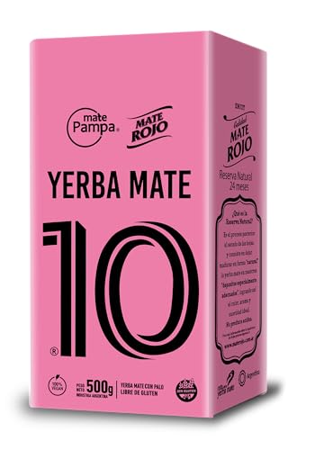 Yerba Mate 10 Unsmoked Loose Leaf Yerba Mate Tea | Erva Mate for Drinking | 24 Month Aged Reserva Natural | Tea Drink 500g 1.1lbs | Sustained Energy Jitter Free | Made in Argentina for the Argentine