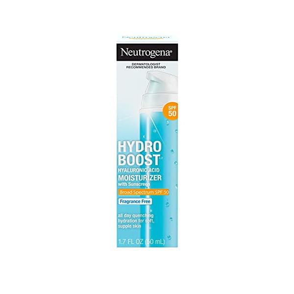 Neutrogena-Hydro-Boost-Hyaluronic-Acid-Facial-Moisturizer-with-Broad-Spectrum-SPF-50-Sunscreen-Daily-Water-Gel-Face-Moisturizer-to-Hydrate-Soothe-Dry-Skin-Fragrance-Free-17-fl-oz Neutrogena Hydro Boost Hyaluronic Acid Facial Moisturizer with Broad Spectrum SPF 50 Sunscreen, Daily Water Gel Face Moisturizer to Hydrate & Soothe Dry Skin, Fragrance-Free, 1.7 fl. oz