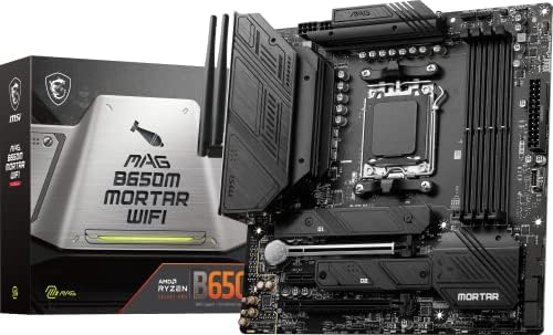MSI MAG B650 Tomahawk WiFi Gaming Motherboard (AMD AM5, ATX, DDR5, PCIe 4.0, M.2, SATA 6Gb/s, USB 3.2 Gen 2, HDMI/DP, Wi-Fi 6E, AMD Ryzen 7000 Series Desktop Processors)