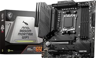 MSI MAG B650 Tomahawk WiFi Gaming Motherboard (AMD AM5, ATX, DDR5, PCIe 4.0, M.2, SATA 6Gb/s, USB 3.2 Gen 2, HDMI/DP, Wi-Fi 6E, AMD Ryzen 7000 Series Desktop Processors)