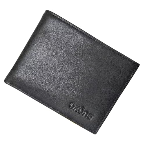 Genuine Leather Card Holder Bifold Wallet, RFID Blocking, Multi-Card Slots, Front Pocket Minimalist Design, Slim Leather Wallets For Men And Women (Vintage Black)