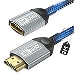 Nersligek HDMI Extension Cable, 8K HDMI Extender Male to Female Adapter Lead 18Gbps High Speed UHD HDR ARC 3D Compatible with TV Stick Roku Blu-Ray Xbox PS5 PS4 HDTV Laptop-2M