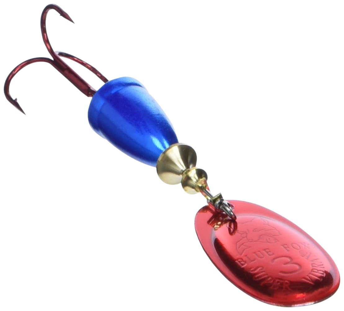 Cuillère Blue Fox Vibrax 03 – 1/4 Oz, Coloris Argent Saignant/chrome Bleu – Neuf