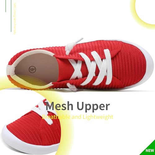 Image of AISFAESㅤ Mesh Slip On Shoes Women Comfort Knit Slip On Loafer Casual Fashion Sneaker Lightweight and Breathable Walking Flats