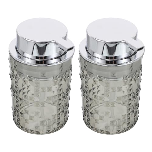 ULTECHNOVO Lot de 2 Distributeurs de Mousse pour Savonnette Visage Flacons Rechargeables en Plastique Noir Transparent Pompe Distributrice Compacts et Adaptés à la Salle de Bain Voyages