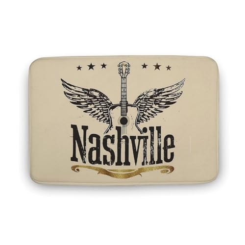 Nashville Country Music Bath Rug 15.7"x23.6" Non-Slip