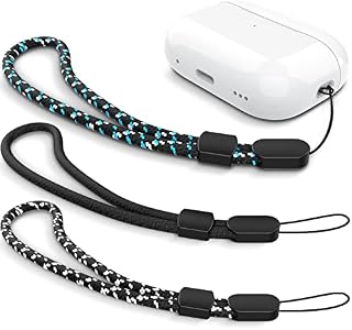 AhaStyle Adjustable Lanyard for AirPods Pro 2 Case Cover Anti Drop Strap Security Durable Hand Wrist Strap Widely Applicable for Headphone, iPhone, Camera, Keychains and Other Portable Items