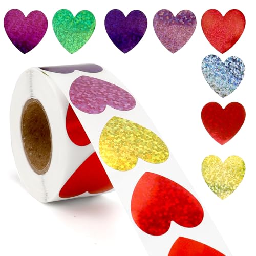 Pegatinas Corazones,Autoadhesivas Purpurina Corazón Corazones