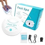 GAOUTO Ionen FußBad: Weiß Ionen Fussbad Detox, Ionisches Spa für die Füße, Ionische Detox-FußBadmaschine, Spa-Massagegerät für die Füße,Elektrolyse Fussbad Entgiftung, für Fußpflege (ohne Becken)