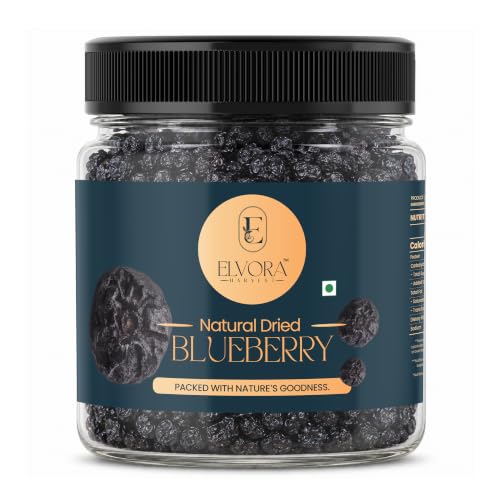 ELVORA HARVEST Dried Blueberry Plum | Whole & Naturally Sweet | High in Antioxidants & Fiber | Healthy Snack | Blueberry Dried Superfood - 1kg