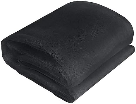 Agfabric 7.5 ft. x 30 ft. DIY Black Mosquito Net Fabric Insect Pest Barrier Netting Curtains for Home/Travel/Camping