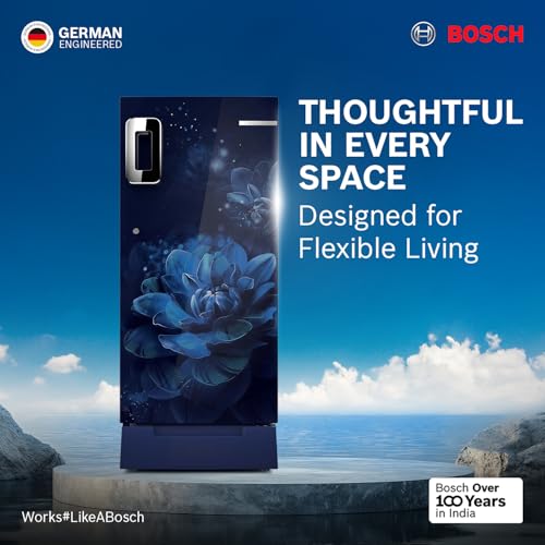 Bosch 187 L, 4 star, Direct-Cool Single Door Refrigerator | 18 Hrs Cooling Retention | 2.5X Faster Cooling | Spacious Multi Box | XL Dry Storage | SuperFreeze (2026 model, CST18B24VI, Sevian Blue) view 2