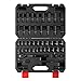 Eastvolt 46 Pieces Drive Socket Ratchet Wrench Set, Mechanic Tool Kits with 72 Teeth Reversible Ratchet, Extension Bar Set and Storage Case, Metric/SAE