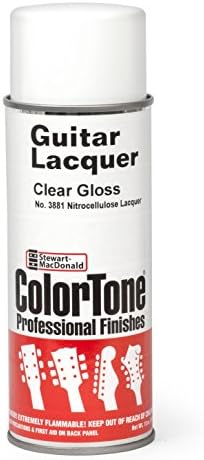 ColorTone Aerosol Guitar Lacquer, Clear Gloss 13oz Spray Can - Professional Nitrocellulose Finish for Musical Instruments – Fast-Drying, Alcohol & Water Resistant