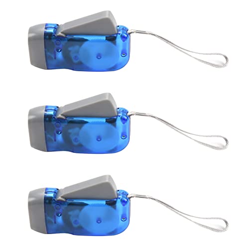 Uikdjgu 3X Linterna LED Prensa de Mano Linterna Mini Linterna Dinamo LED Lámpara Antorcha Dinamo...