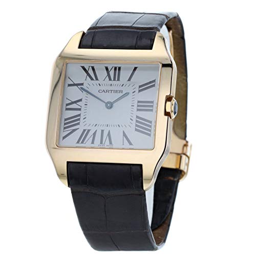 (カルティエ)CARTIER サントスデュモン LM 2650 35mm 手巻き 腕時計 K18ピンクゴールド/レザー メンズ 中古 [PD2]