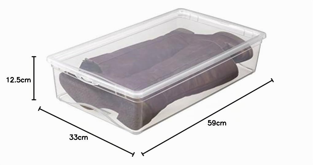 3 x SUNWARE Omega Clearbox mit Deckel - 19 Liter - 590 x 330 x 125 mm - transparent