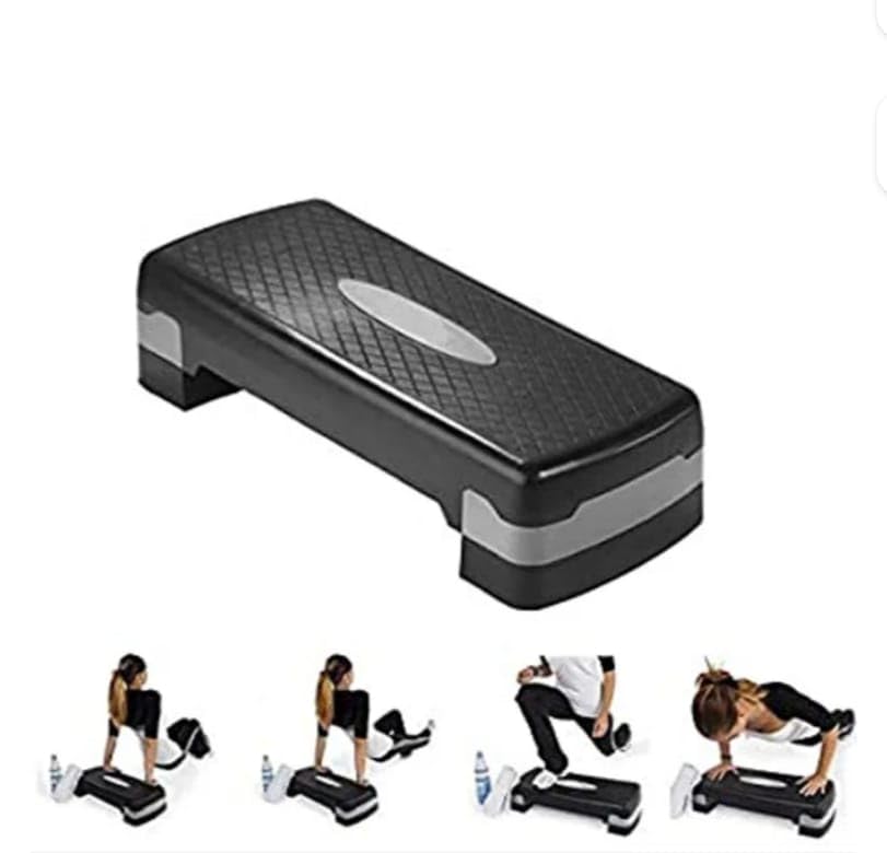 AEROBIC STEPPER - 2 LEVEL ADJUSTABLE EXERCISE STEPPER, FITNESS TRAINING STEP YOGA BLOCK NEW