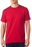 Hanes Men's X-Temp Crewneck Short-Sleeve T-Shirt (X-Large), Deep Red