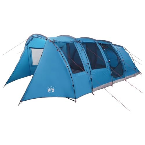 Tente tunnel de camping pour les vacances d'été en famille