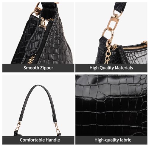 Image of Shoulder Bag for Women with 2 Removable Straps and Zipper Closure Crossbody Bags Clutch Tote HandBags Purses | with 2 Removable Straps