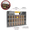 Performance Tool W54037 26 Adjustable Compartment Hardware Organizer Box With Dividers - Durable Plastic Screw Organizer For Nuts, Bolts, Screws, Nails, and Small Hardware