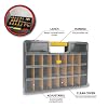 Performance Tool W54037 26 Adjustable Compartment Hardware Organizer Box With Dividers - Durable Plastic Screw Organizer For Nuts, Bolts, Screws, Nails, and Small Hardware