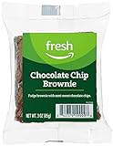 Amazon Fresh Brand, Single Serve Chocolate Chip Brownie, 3 Oz