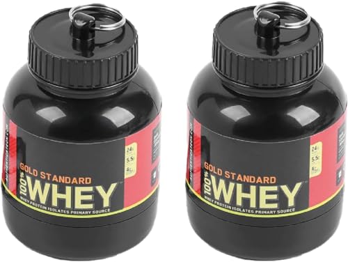 UNITED IMPORTS Protein Powder and Supplement Funnel Keychain - Protein Powder Container with Durable Key-Chain Portable to-Go Container for The Gym, Workouts, Fitness, and Travel