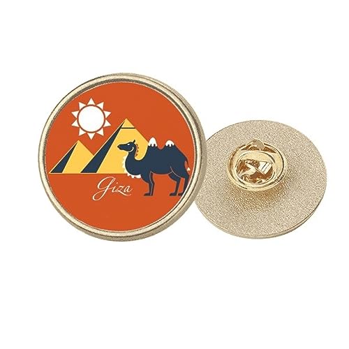Broche ronde sphinx égyptien doré idée cadeau originale pour passionné d'histoire ancienne