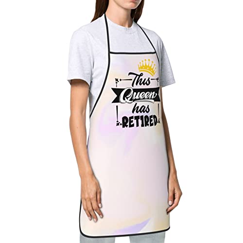 Retirement Gifts For Women Funny Apron For Women Chef Apron For Cooking Bbq Grilling Happy Retirement Gifts For Coworkers, Boss, Mom,Wife #TOP4
