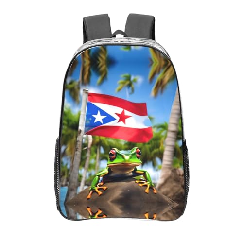 Sac à dos transparent Porto Rico noir taille unique avec poches pour le sport