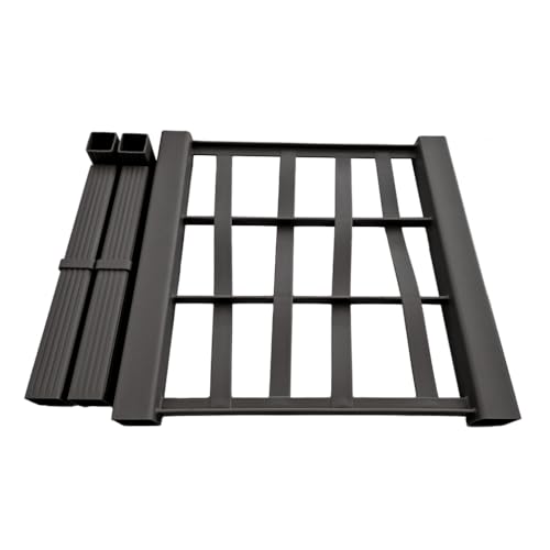 Kreher® XL Rankgitter, Spalier mit Pflanzkasten aus robustem Kunststoff. In verschiedenen Größen und Farben. Topp für Garten, Terrasse und Balkon! (Schmale Spalierrückwand in Anthrazit)