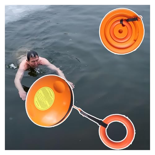 Disco de rescate de emergencia con cuerda y anillo de mano para seguridad en el agua y rescate de alberca